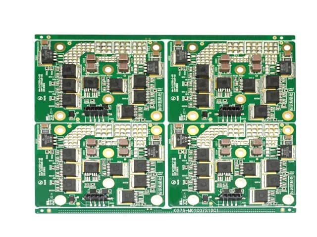 Panelized boards — Two-up panel fresh off the depaneling line